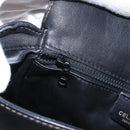CELINE Shoulder Bag Leather Black Gold Auth gh2104-21