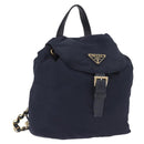 PRADA Backpack Nylon Navy Gold Auth gh2105-1