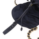 PRADA Backpack Nylon Navy Gold Auth gh2105-18