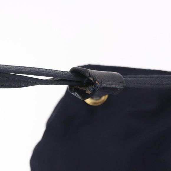 PRADA Backpack Nylon Navy Gold Auth gh2105