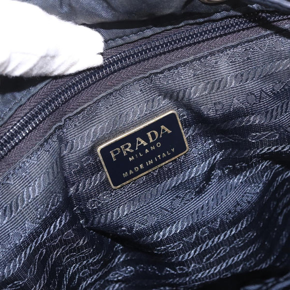 PRADA Backpack Nylon Navy Gold Auth gh2105