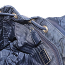 PRADA Backpack Nylon Navy Gold Auth gh2105-25