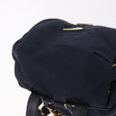 PRADA Backpack Nylon Navy Gold Auth gh2105-6