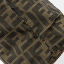 FENDI Zucca Canvas Handtas Zwart Bruin Auth gh2107-14