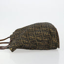 FENDI Zucca Canvas Handtas Zwart Bruin Auth gh2107-5