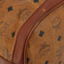 MCM Vicetos Logogram Shoulder Bag PVC Leather Brown Gold Auth gh2110-15