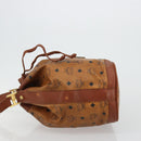 MCM Vicetos Logogram Shoulder Bag PVC Leather Brown Gold Auth gh2110-4
