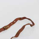 MCM Vicetos Logogram Shoulder Bag PVC Leather Brown Gold Auth gh2110-8