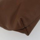 LOEWE Shoulder Bag Leather Brown Auth gh2112-15