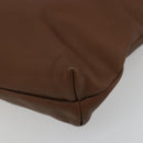 LOEWE Shoulder Bag Leather Brown Auth gh2112-16