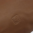 LOEWE Shoulder Bag Leather Brown Auth gh2112-19