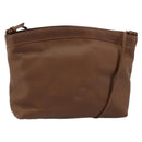 LOEWE Shoulder Bag Leather Brown Auth gh2112-1