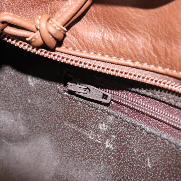 LOEWE Shoulder Bag Leather Brown Auth gh2112