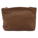 LOEWE Shoulder Bag Leather Brown Auth gh2112-13