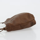 LOEWE Shoulder Bag Leather Brown Auth gh2112-4