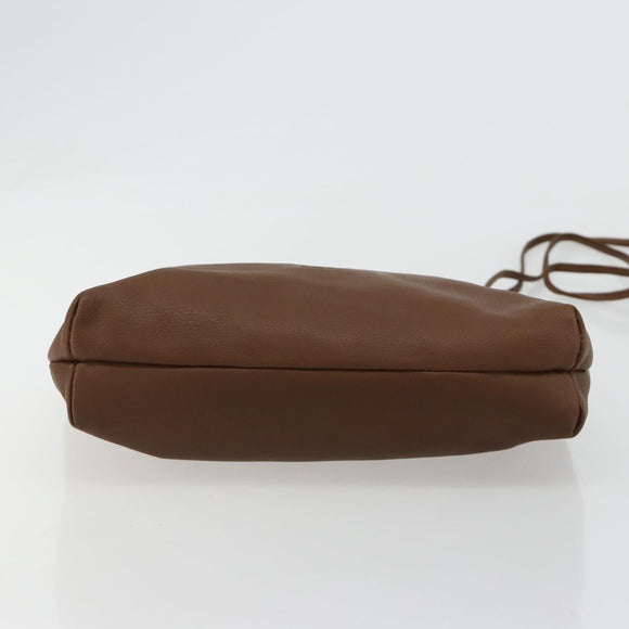 LOEWE Shoulder Bag Leather Brown Auth gh2112