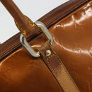 LOUIS VUITTON Monogram Vernis Van Damme Hand Bag Bronze M91125 LV Auth gh2113-9