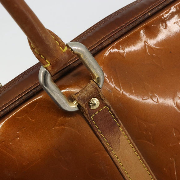 LOUIS VUITTON Monogram Vernis Van Damme Hand Bag Bronze M91125 LV Auth gh2113