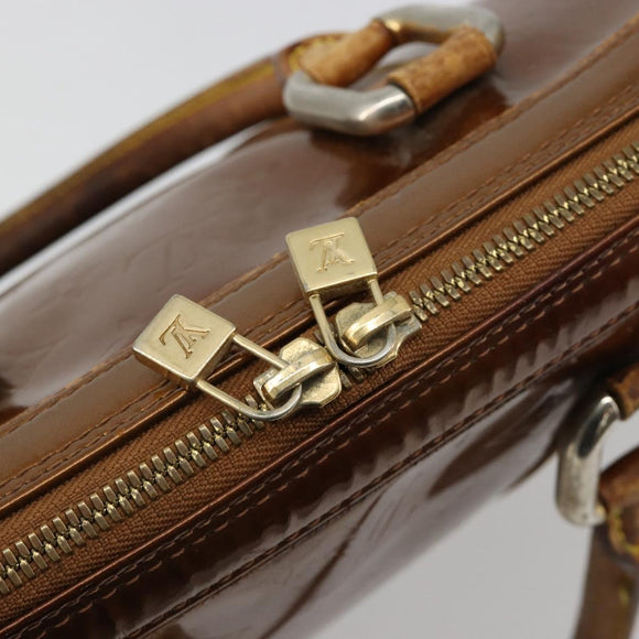LOUIS VUITTON Monogram Vernis Van Damme Hand Bag Bronze M91125 LV Auth gh2113