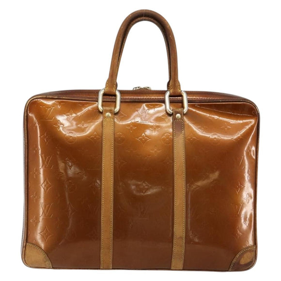 LOUIS VUITTON Monogram Vernis Van Damme Hand Bag Bronze M91125 LV Auth gh2113
