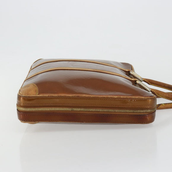 LOUIS VUITTON Monogram Vernis Van Damme Hand Bag Bronze M91125 LV Auth gh2113
