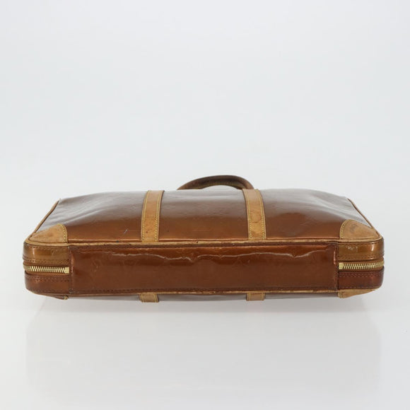 LOUIS VUITTON Monogram Vernis Van Damme Hand Bag Bronze M91125 LV Auth gh2113