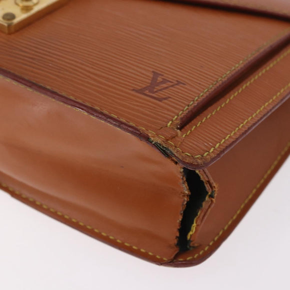 LOUIS VUITTON Epi Serie Dragonne Hand Bag Brown M52618 LV Auth gh2116