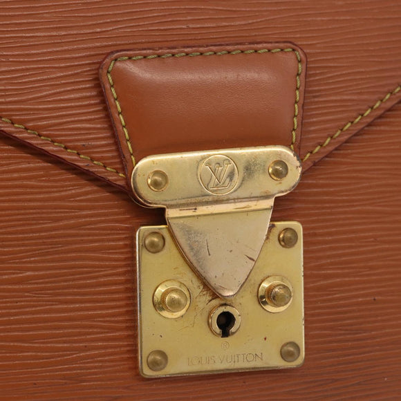 LOUIS VUITTON Epi Serie Dragonne Hand Bag Brown M52618 LV Auth gh2116