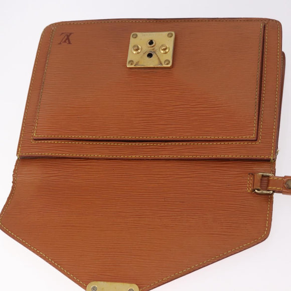 LOUIS VUITTON Epi Serie Dragonne Hand Bag Brown M52618 LV Auth gh2116