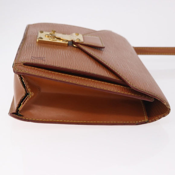 LOUIS VUITTON Epi Serie Dragonne Hand Bag Brown M52618 LV Auth gh2116