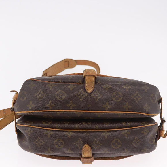 LOUIS VUITTON Monogram Saumur 30 Shoulder Bag M42256 LV Auth gh2120