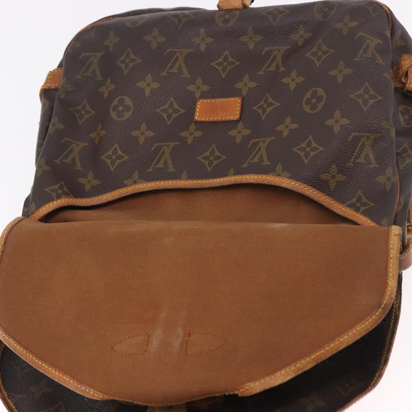 LOUIS VUITTON Monogram Saumur 30 Schoudertas M42256 LV Auth gh2120