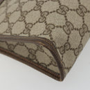 GUCCI GG Supreme Clutch Bag PVC Beige Gold 67 039 5465 Auth gh2123-11