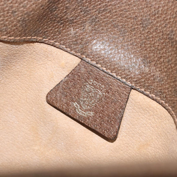 GUCCI GG Supreme Clutch Bag PVC Beige Gold 67 039 5465 Auth gh2123