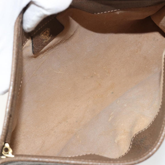 GUCCI GG Supreme Clutch Bag PVC Beige Gold 67 039 5465 Auth gh2123