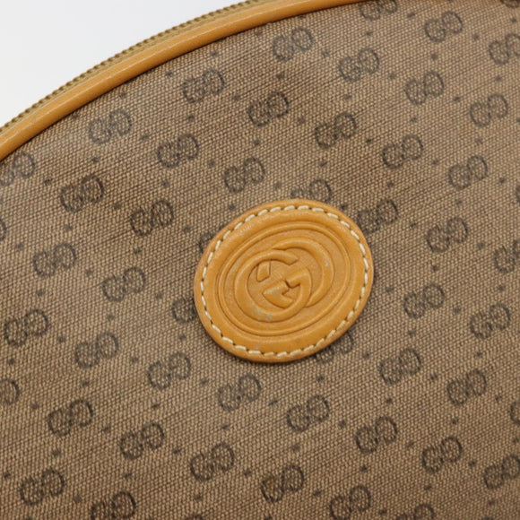 GUCCI Micro GG Supreme Shoulder Bag PVC Beige Gold 007 89 0094 Auth gh2125