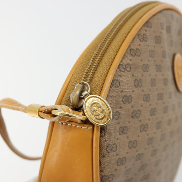 GUCCI Micro GG Supreme Shoulder Bag PVC Beige Gold 007 89 0094 Auth gh2125