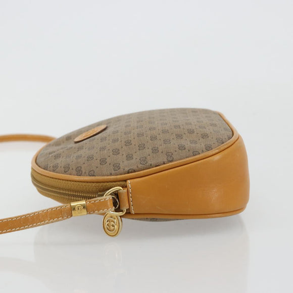 GUCCI Micro GG Supreme Shoulder Bag PVC Beige Gold 007 89 0094 Auth gh2125