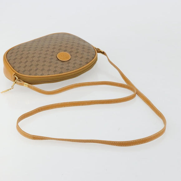 GUCCI Micro GG Supreme Shoulder Bag PVC Beige Gold 007 89 0094 Auth gh2125