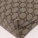 GUCCI GUCCI Plus Supreme Web Sherry Line Tote Bag PVC Beige Gold Auth gh2126-13