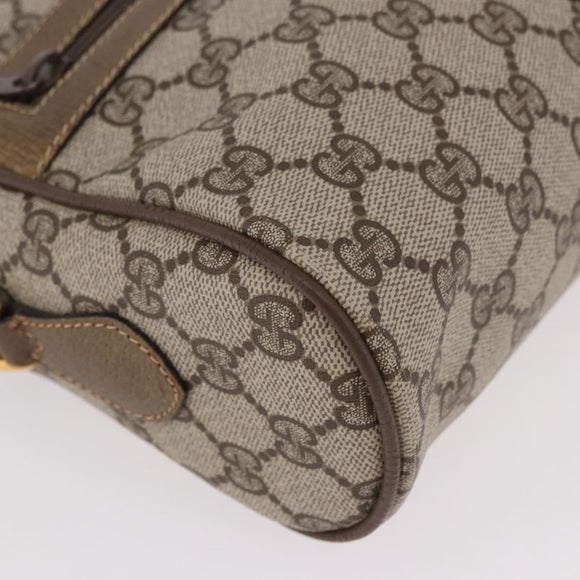 GUCCI GG Supreme Web Sherry Line Bag PVC Beige Gold 56 02 005 Auth gh2127