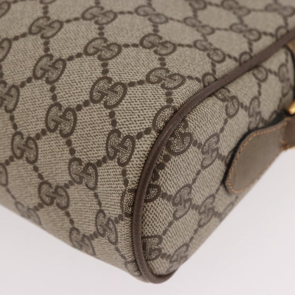 GUCCI GG Supreme Web Sherry Line Bag PVC Beige Gold 56 02 005 Auth gh2127