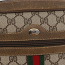 GUCCI GG Supreme Web Sherry Line Bag PVC Beige Gold 56 02 005 Auth gh2127-19