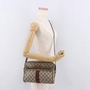 GUCCI GG Supreme Web Sherry Line Bag PVC Beige Gold 56 02 005 Auth gh2127-25