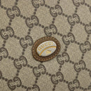 GUCCI GG Supreme Clutch Bag PVC Beige Gold Auth gh2128-17