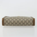 GUCCI GG Supreme Clutch Bag PVC Beige Gold Auth gh2128-6