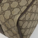 GUCCI GG Supreme Web Sherry Line Boston Bag PVC Beige Goud 40 3841 Auth gh2129-16