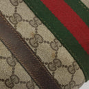 GUCCI GG Supreme Web Sherry Line Boston Bag PVC Beige Goud 40 3841 Auth gh2129-10