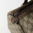 GUCCI GG Supreme Web Sherry Line Boston Bag PVC Beige Goud 40 3841 Auth gh2129-19