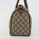 GUCCI GG Supreme Web Sherry Line Boston Bag PVC Beige Goud 40 3841 Auth gh2129-3